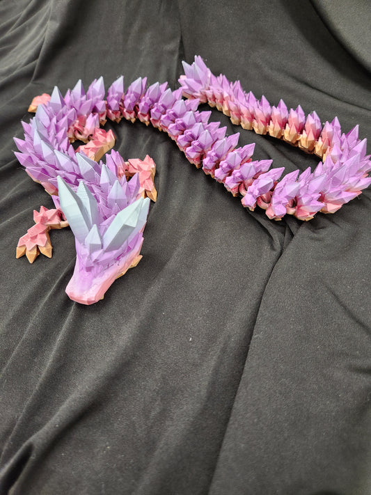 Crystal Guardian: Articulated Gemstone Dragon