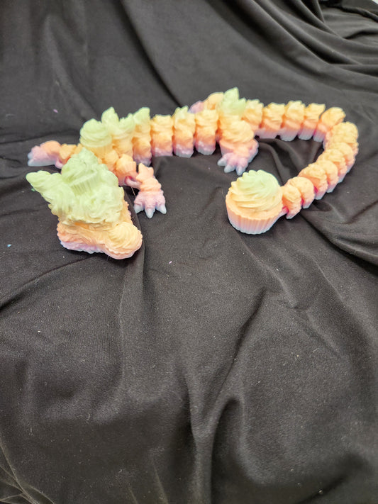 Frosting Fable: Articulated Cupcake Dragon Figurine